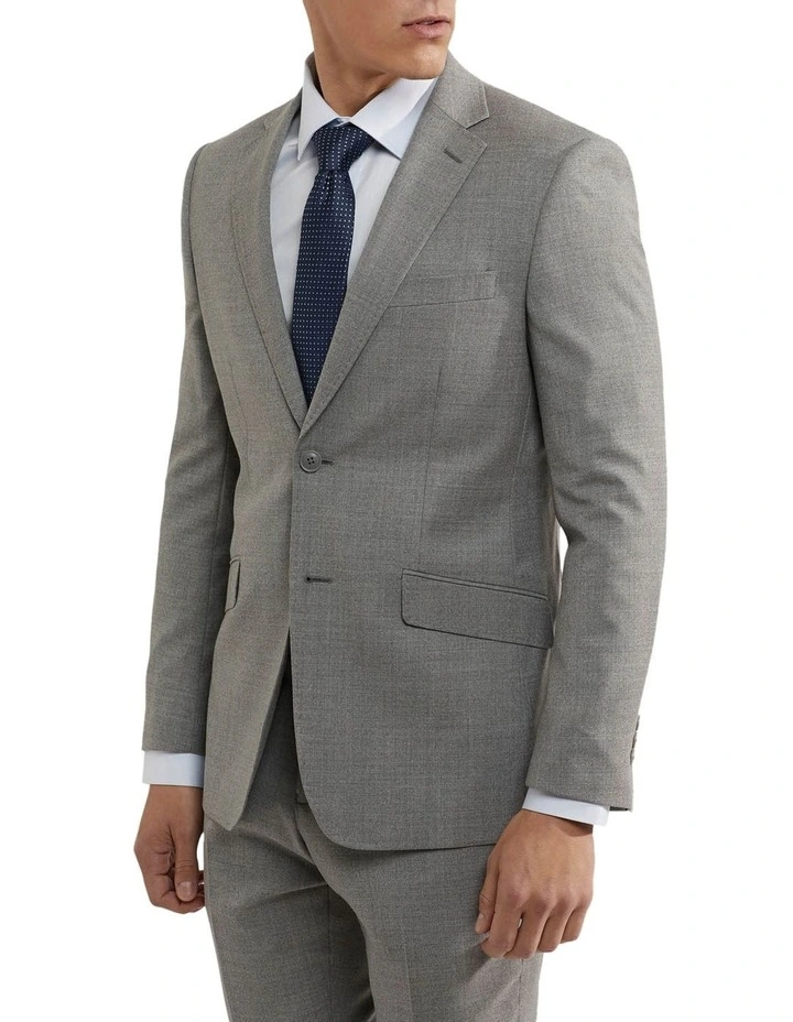 Oxford New Hopkins Wool Stretch Suit Jacket In Grey - Image 2
