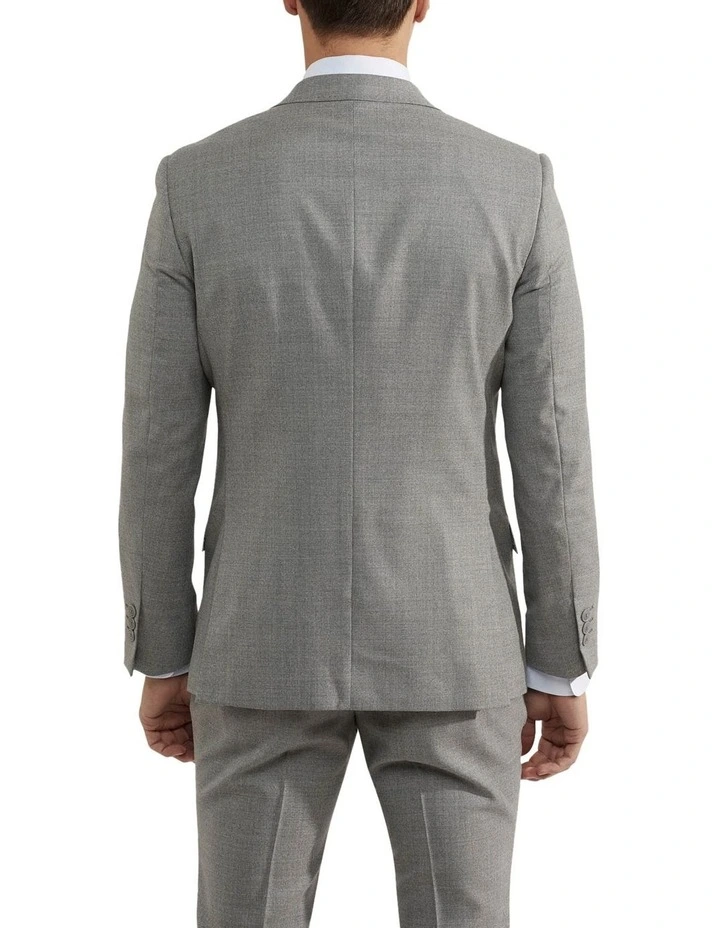 Oxford New Hopkins Wool Stretch Suit Jacket In Grey - Image 3