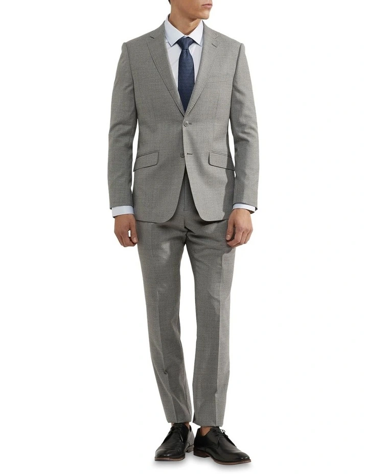 Oxford New Hopkins Wool Stretch Suit Jacket In Grey - Image 5