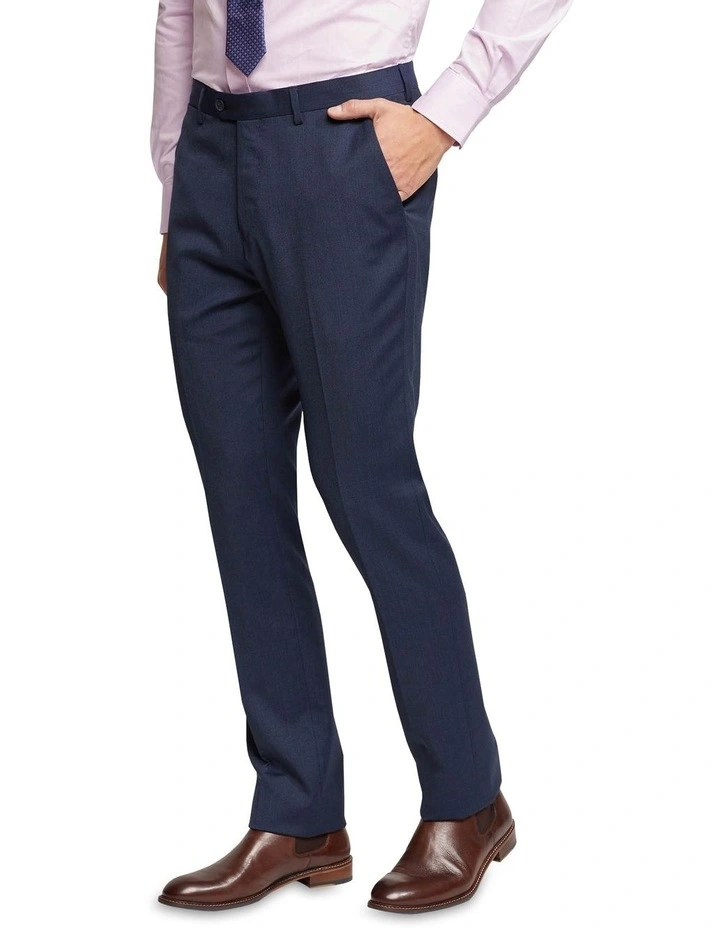 Oxford Auden Wool Stretch Suit Trousers In Gunmetal - Image 3