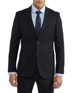 Oxford Byron Wool Suit Jacket In Navy