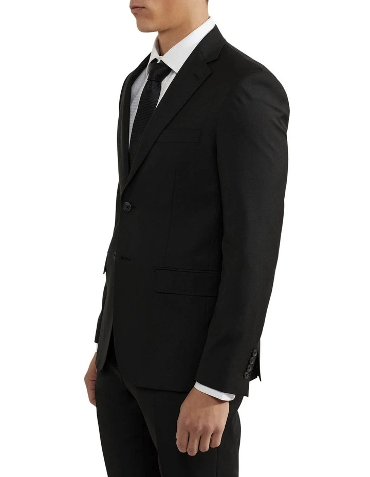 Oxford Byron Wool Suit Jacket In Black - Image 2