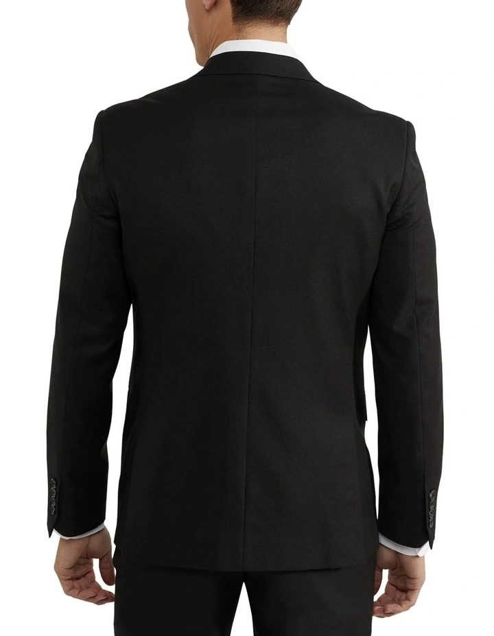 Oxford Byron Wool Suit Jacket In Black - Image 3