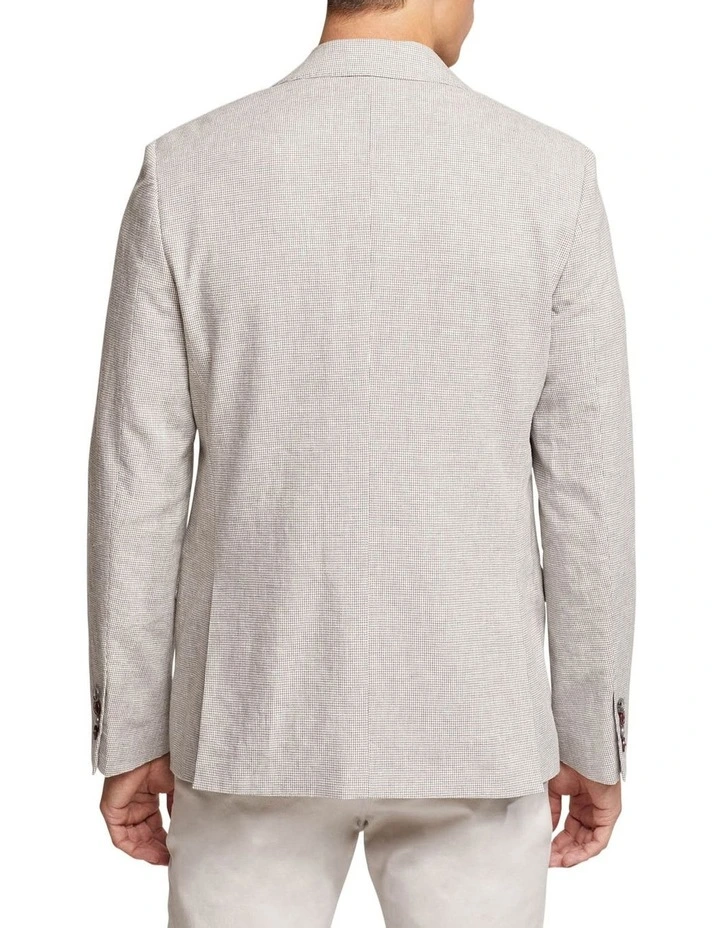 Oxford Blake Linen Cotton Blazer In Grey - Image 2