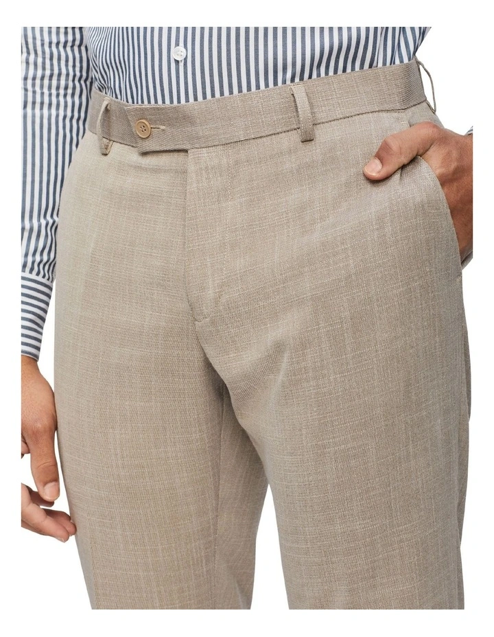 Van Heusen Tailored Textured Slub Trouser In Beige - Image 2