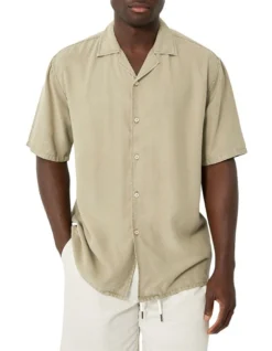 The Tencel Camp Collar Shirt In Green