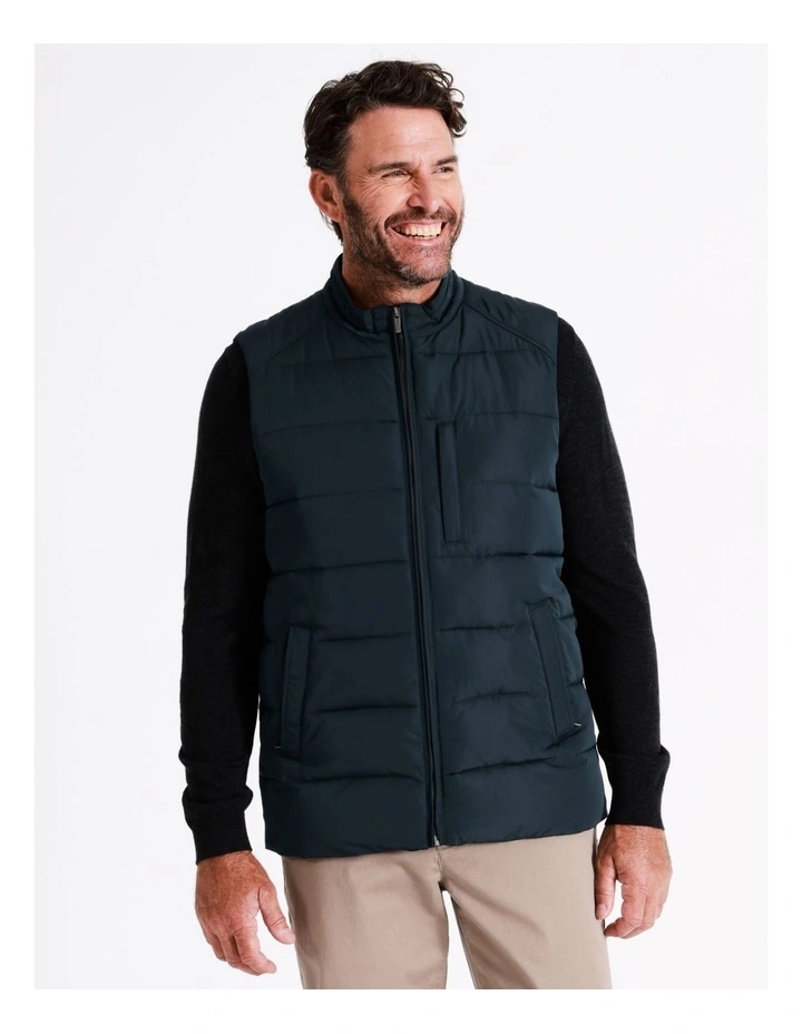 Avery Puffer Vest In Navy