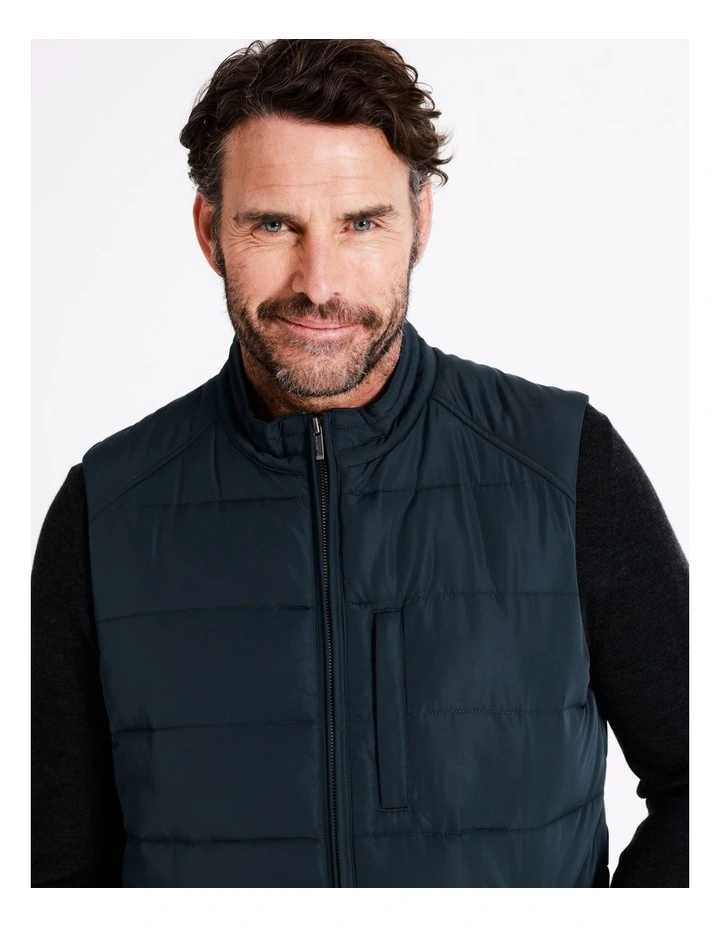 Avery Puffer Vest In Navy - Image 2