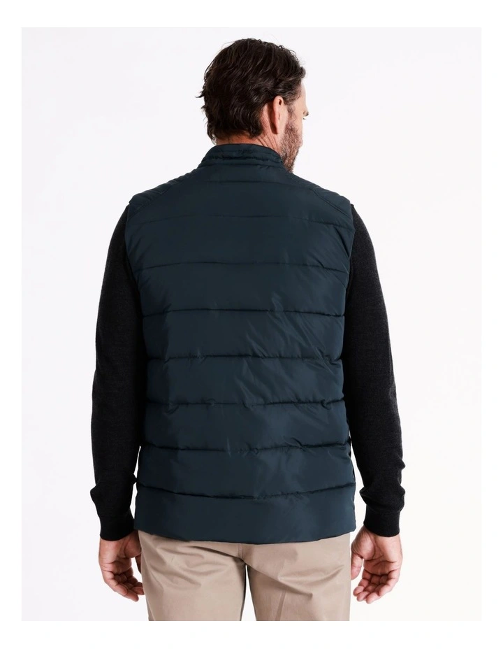 Avery Puffer Vest In Navy - Image 4
