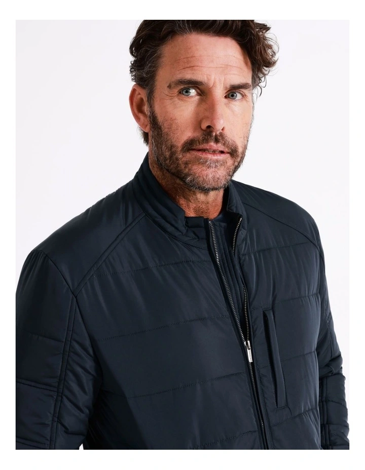 Bunbury Puffer Jacket In Navy - Image 4