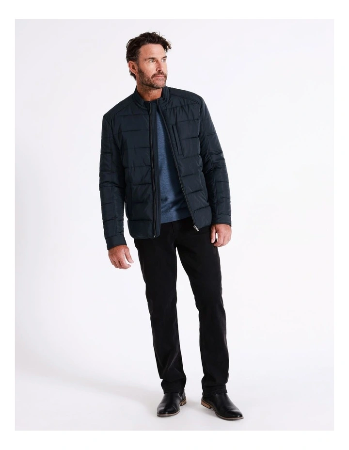 Bunbury Puffer Jacket In Navy - Image 5