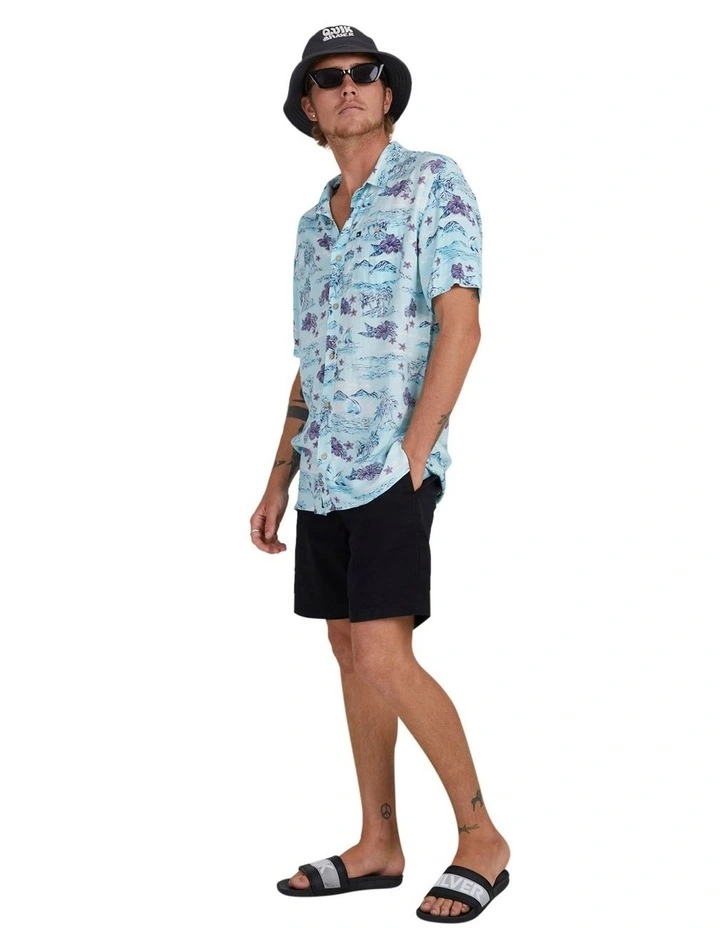 Quiksilver Sunset Short Sleeve Shirt In Ice Blue - Image 2