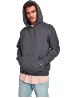 URBAN CLASSICS Heavyweight Hoody In Charcoal