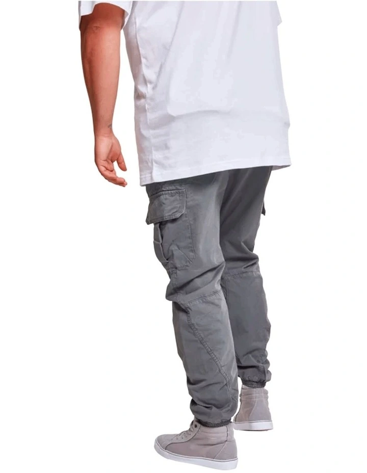 URBAN CLASSICS Cuffed Cargo Jogging Pants In Dark Grey - Image 4