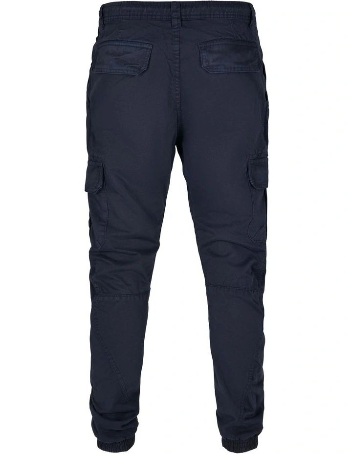 URBAN CLASSICS Cuffed Cargo Jogging Pants In Navy - Image 6