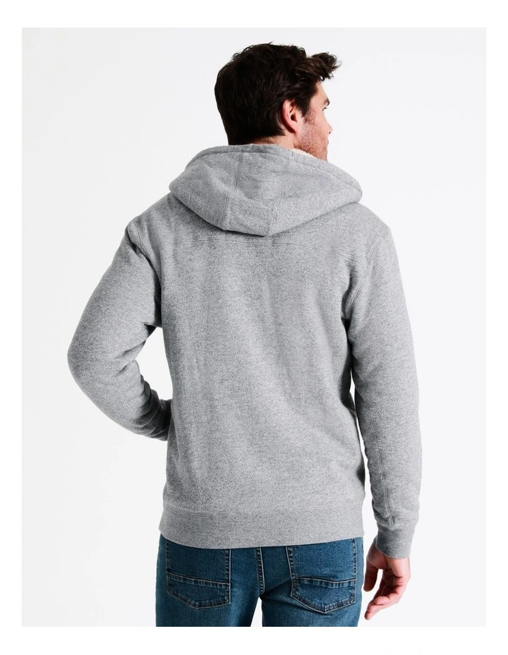 Seth Sherpa Hoodie In Grey - Image 6