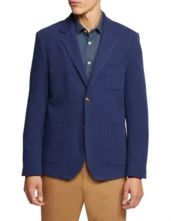 Oxford Frankie Knitted Blazer In Navy