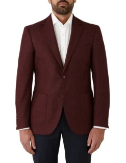 Danielle Tailored Fit Sports Jacket In Red