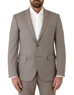 Stefano Tailored Fit Jacket In Taupe
