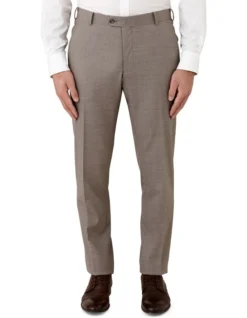 Fabio Tailored Fit Trouser In Taupe