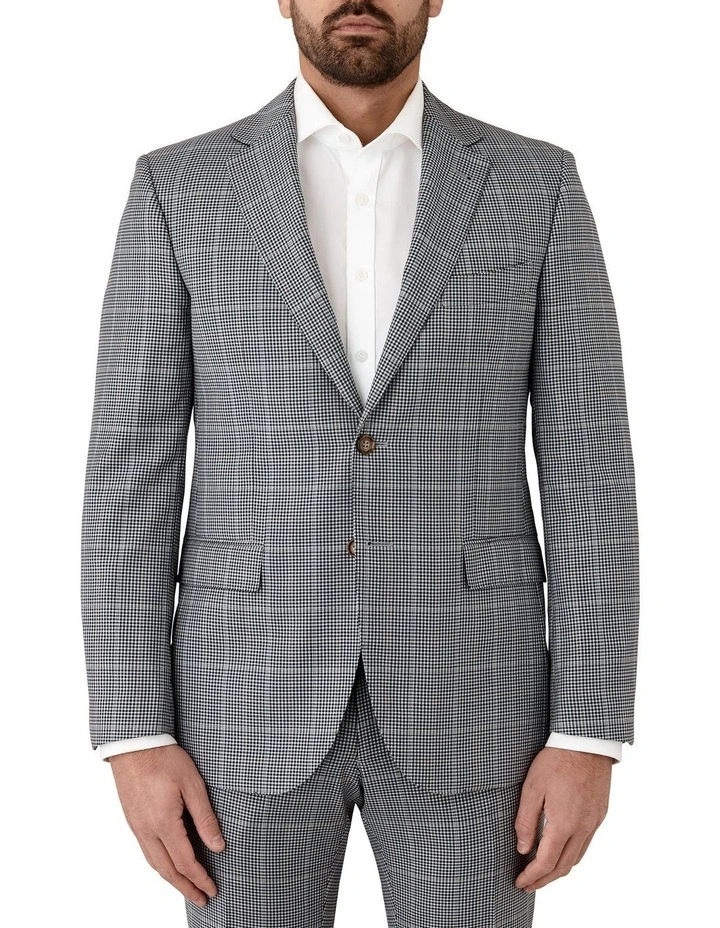 Stefano Tailored Fit Jacket In Black & White