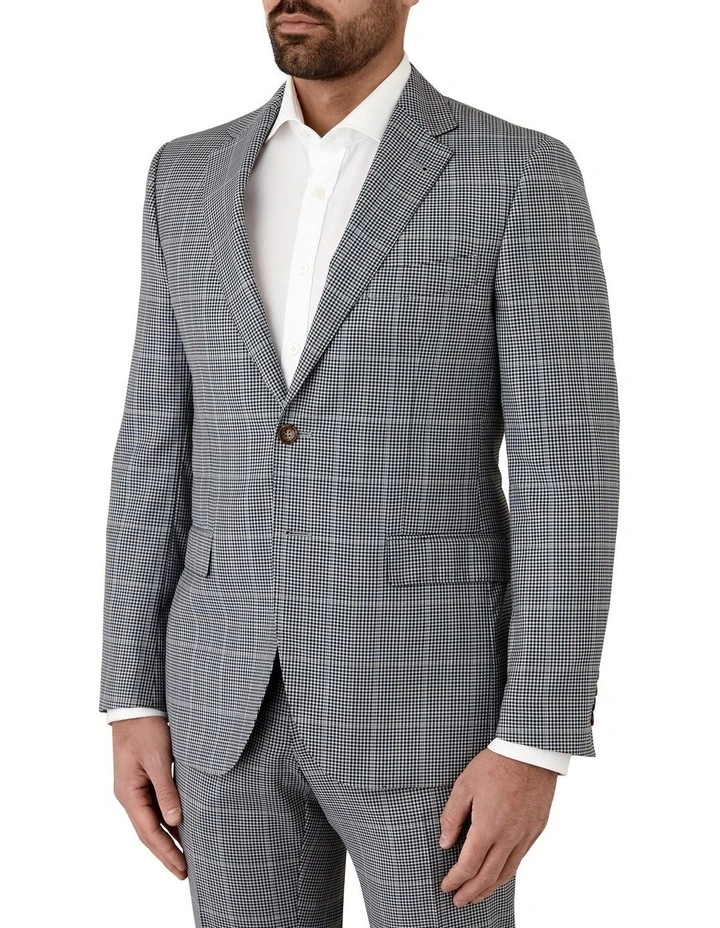 Stefano Tailored Fit Jacket In Black & White - Image 3