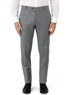 Fabio Tailored Fit Trouser In Black/White