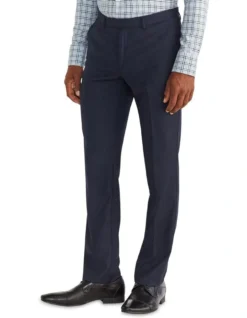 Tailored Micro Check Suit Pant In Navy