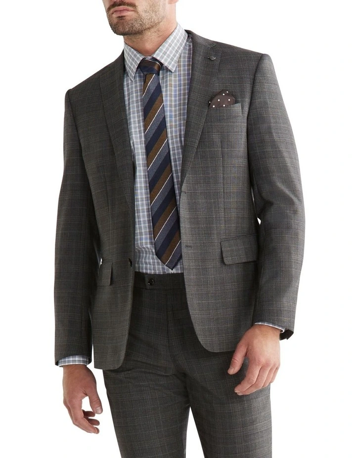 Van Heusen Tailored Marl Check Suit Jacket In Charcoal