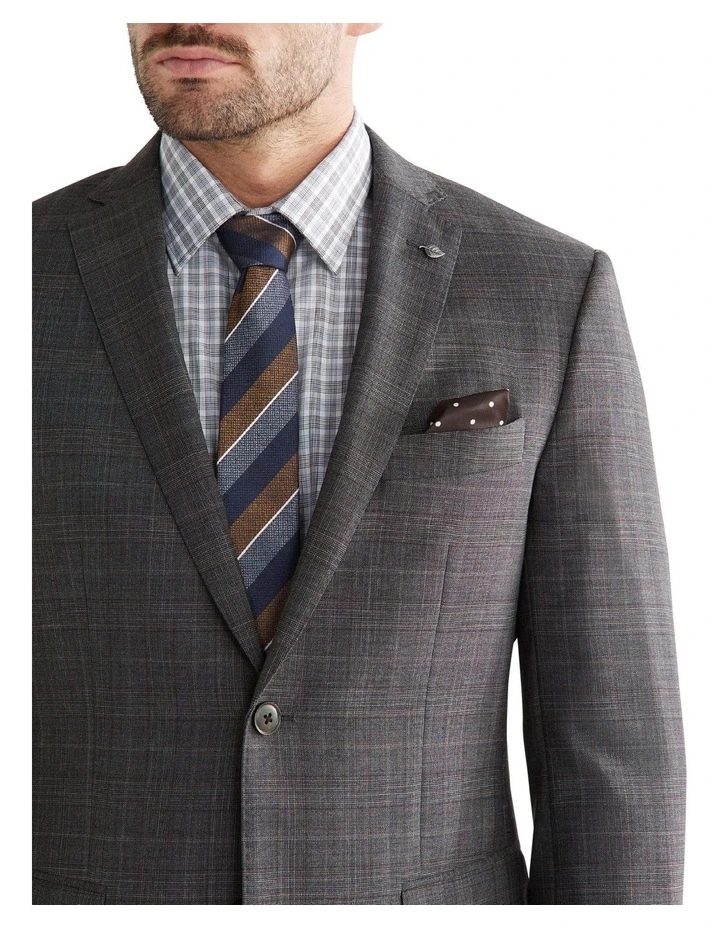 Van Heusen Tailored Marl Check Suit Jacket In Charcoal - Image 3