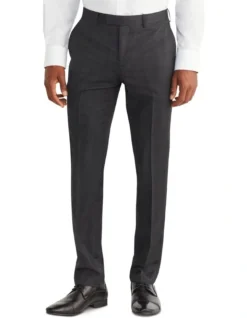 Van Heusen Slim Windowpane Suit Pant In Grey