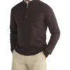 Van Heusen 1/3 Zip Sweater In Brown