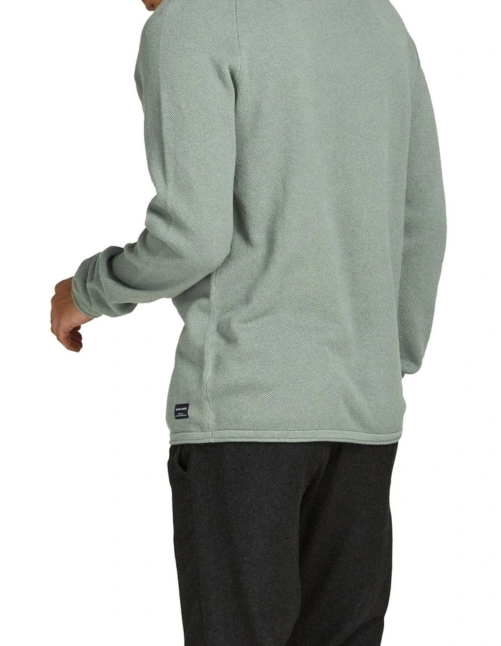 Jack & Jones Hill Knit Crew Neck Pullover In Slate Gray - Image 2