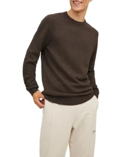 Jack & Jones Atlas Knit Pullover In Mulch