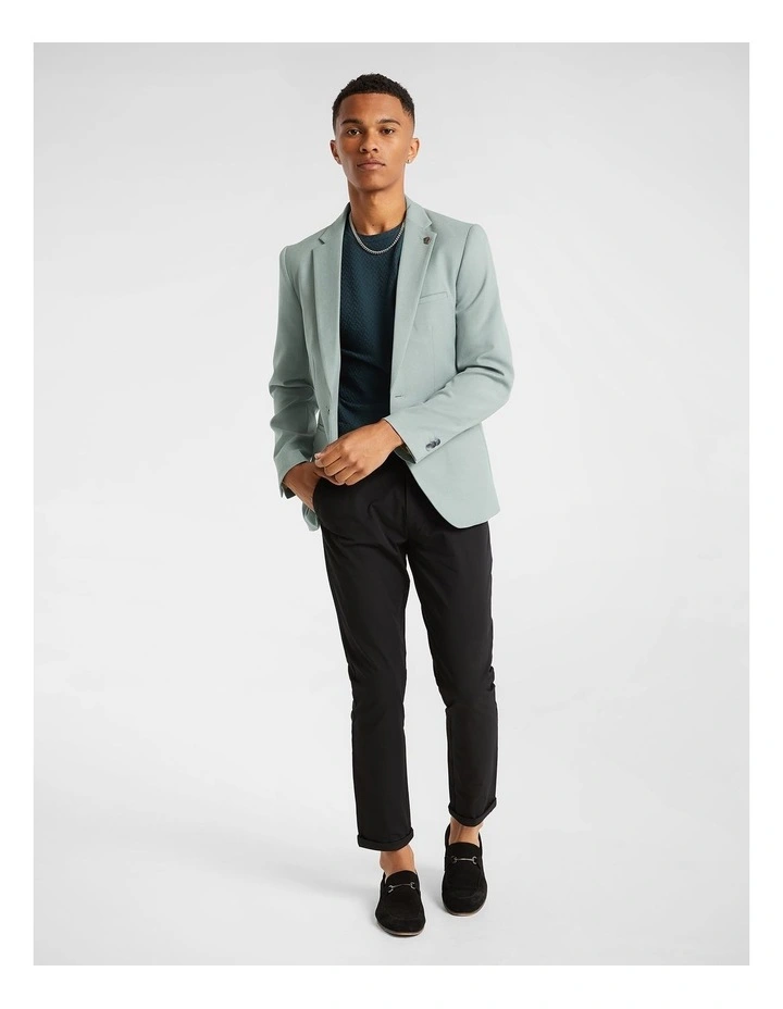 Felix Stretch Blazer In Green - Image 4