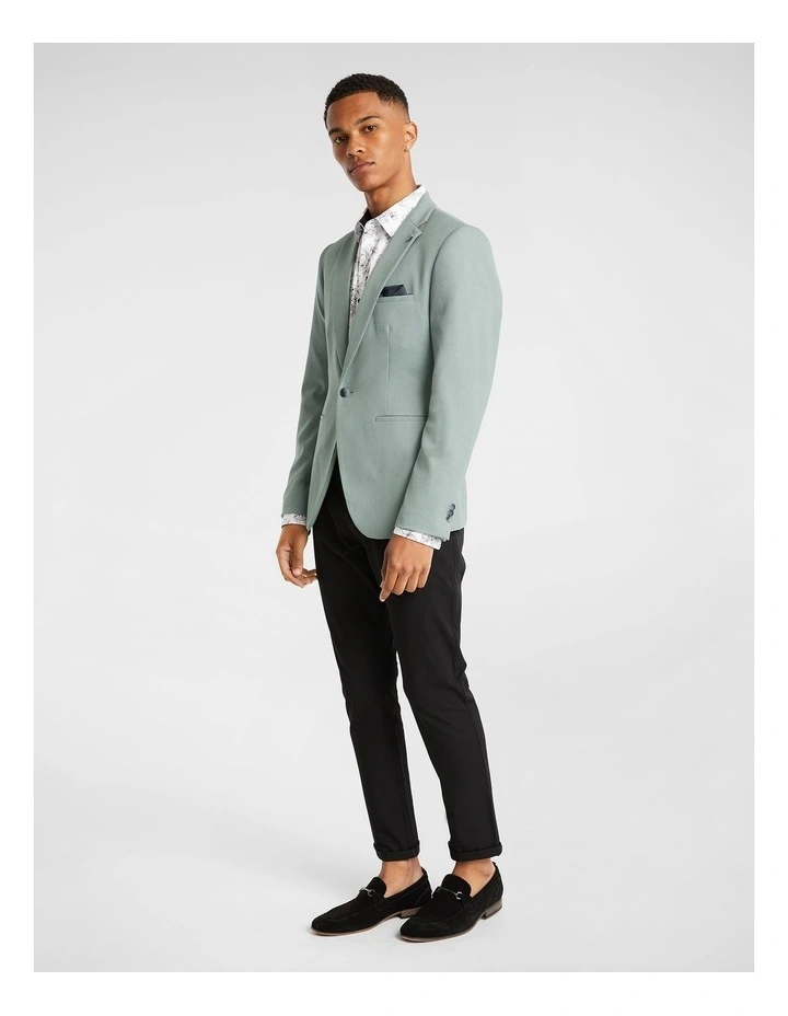 Felix Stretch Blazer In Green - Image 6