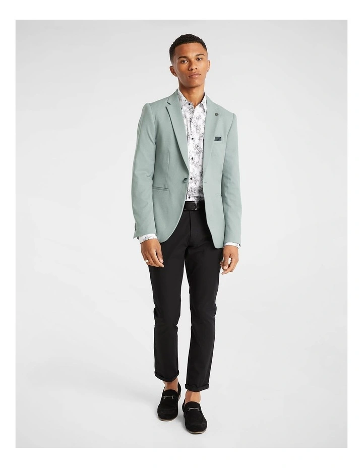 Felix Stretch Blazer In Green - Image 7