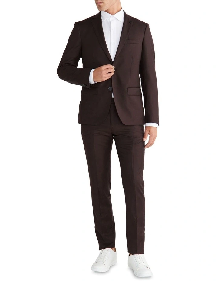 Calvin Klein X Slim Puppytooth Suit Jacket In Red - Image 2