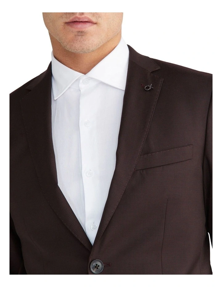 Calvin Klein X Slim Puppytooth Suit Jacket In Red - Image 4