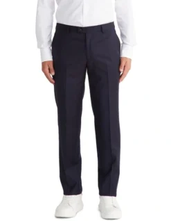 Calvin Klein Slim Suit Pinstripe Pant In Navy