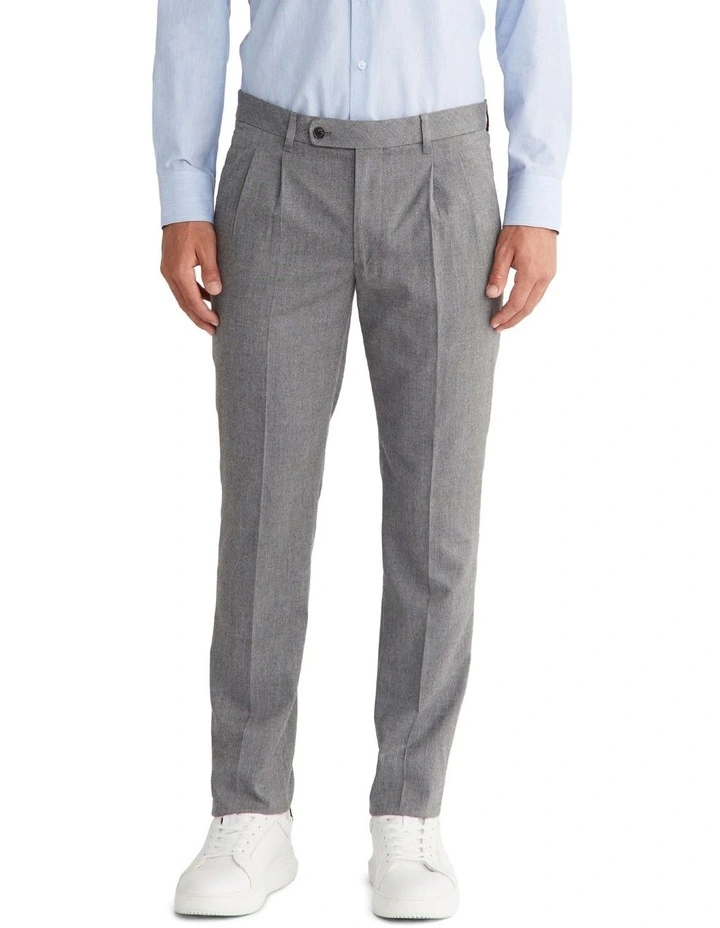 Calvin Klein Slim 2 Pleat Trouser In Grey