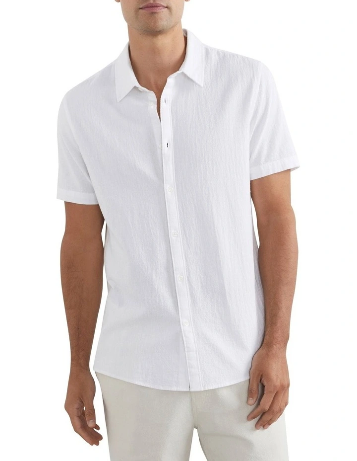 French Connection Textured Cotton Classic Fit Shirt