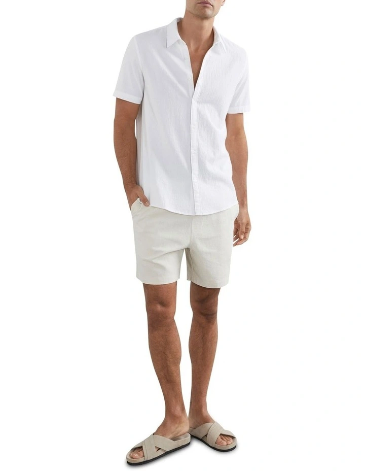 French Connection Textured Cotton Classic Fit Shirt - Image 3