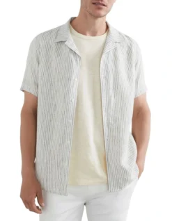 French Connection Linen Camp Classic Fit Shirt