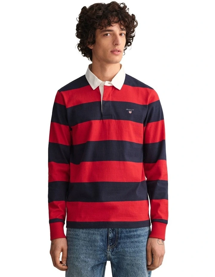 Gant Barstripe Heavy Rugger In Red
