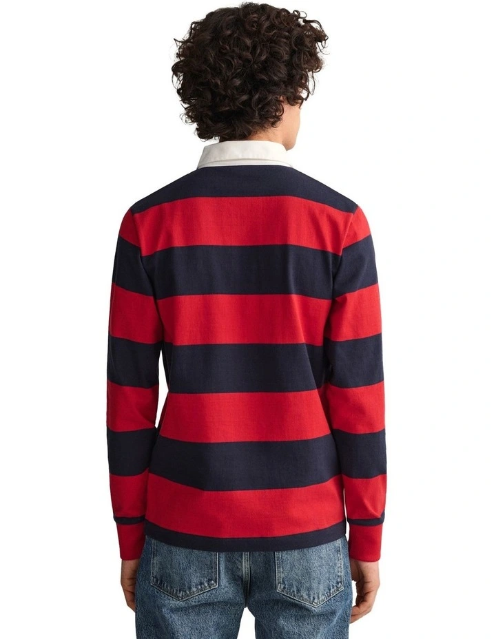 Gant Barstripe Heavy Rugger In Red - Image 2