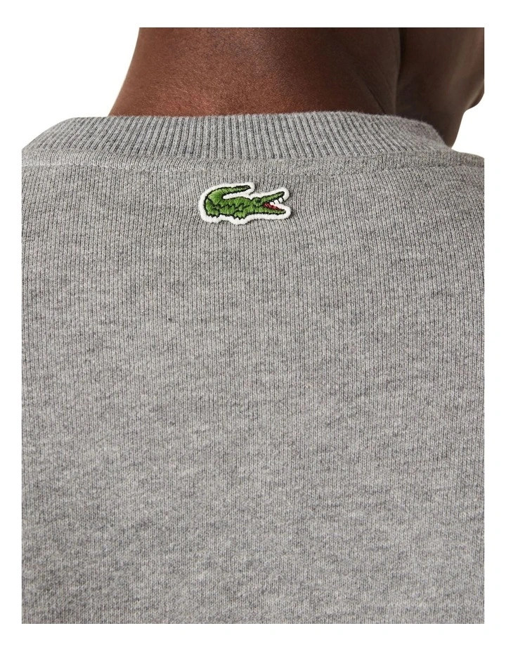 Lacoste Originals Relax Fit Sweat Top In Grey - Image 6