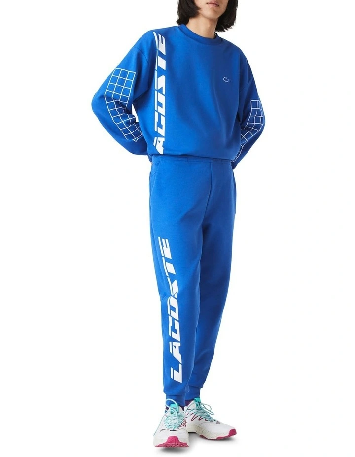 Lacoste Active Double Face Trackpant In Blue - Image 3