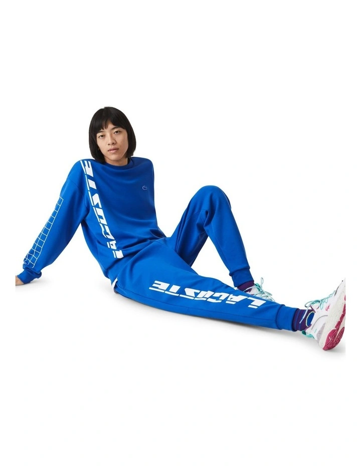 Lacoste Active Double Face Trackpant In Blue - Image 4