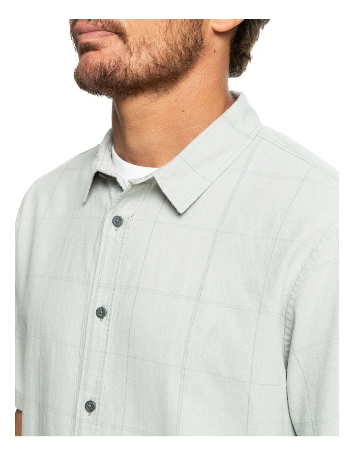 Quiksilver Authentic Influenced Short Sleeve Shirt In Grey - Image 5